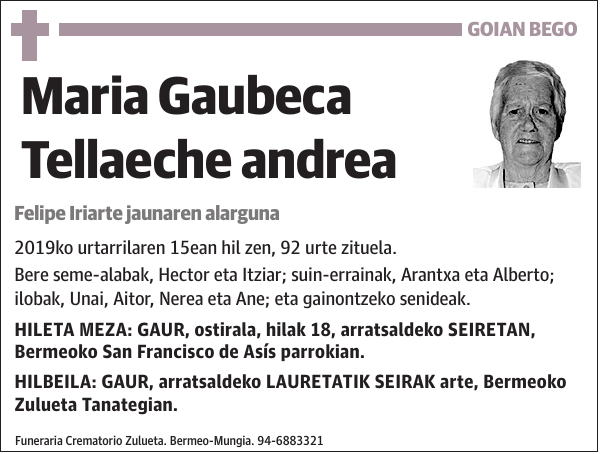 Maria Gaubeca Tellaeche