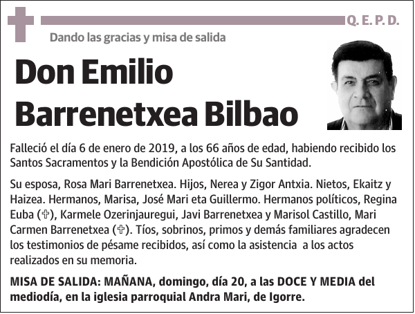 Emilio Barrenetxea Bilbao