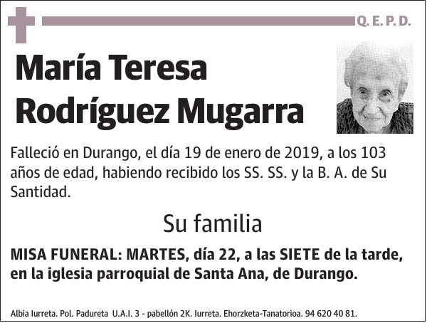 María Teresa Rodríguez Mugarra