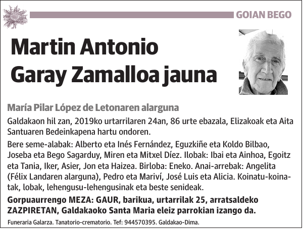 Martin Antonio Garay Zamalloa