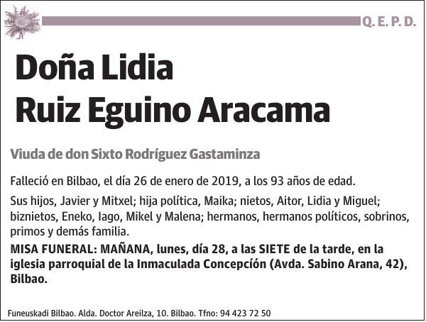 Lidia Ruiz Eguino Aracama