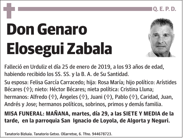 Genaro Elosegui Zabala