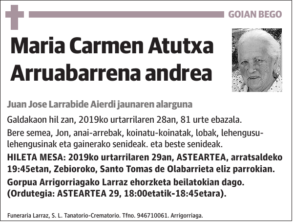 Maria Carmen Atutxa Arruabarrena