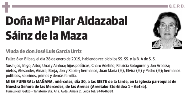 Mª Pilar Aldazabal Sáinz de la Maza