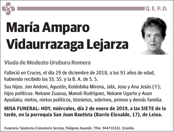 María Amparo Vidaurrazaga Lejarza