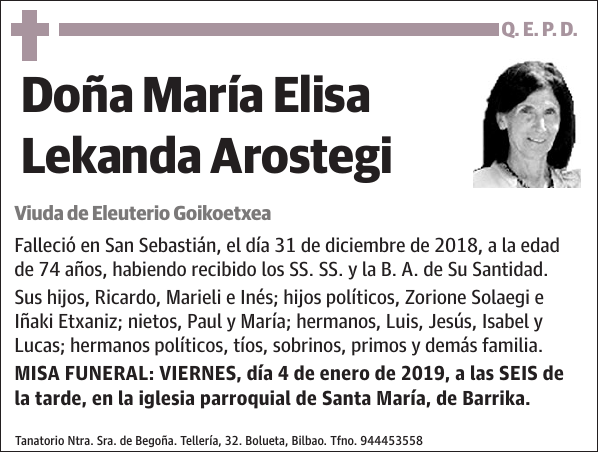 María Elisa Lekanda Arostegi