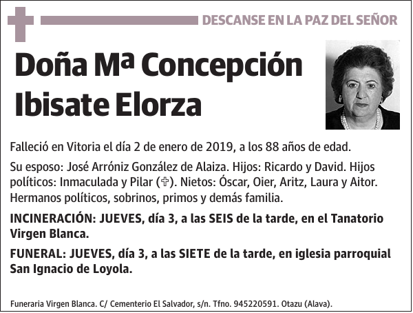 Mª Concepción Ibisate Elorza