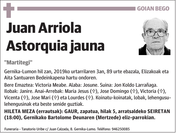 Juan Arriola Astorquia