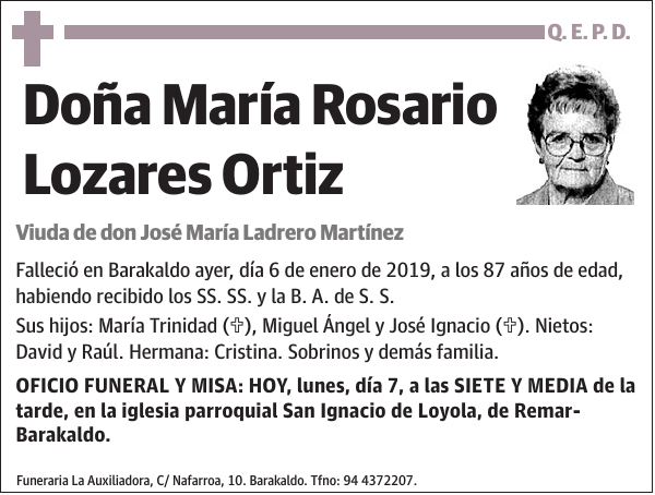 María Rosario Lozares Ortiz