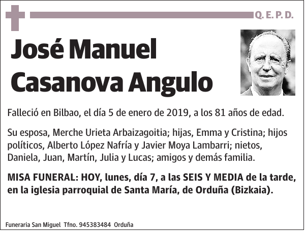 José Manuel Casanova Angulo