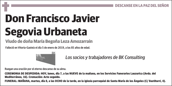 Francisco Javier Segovia Urbaneta