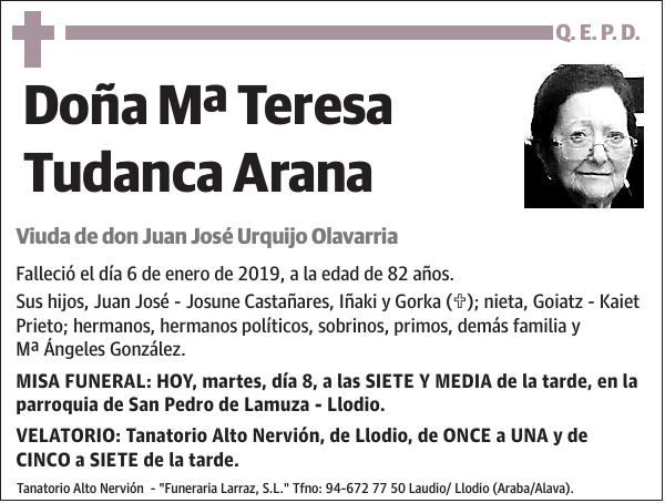 Mª Teresa Tudanca Arana