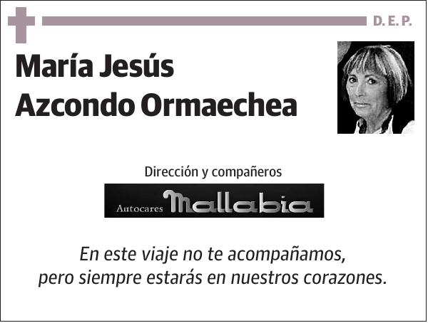 María Jesús Azcondo Ormaechea