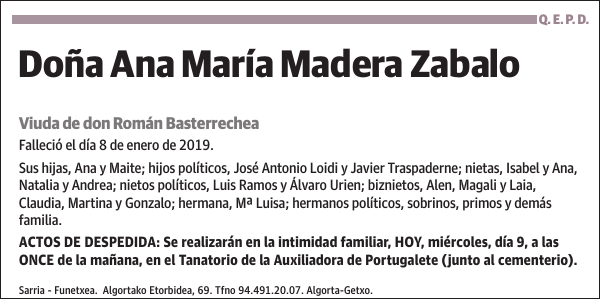 Ana María Madera Zabalo