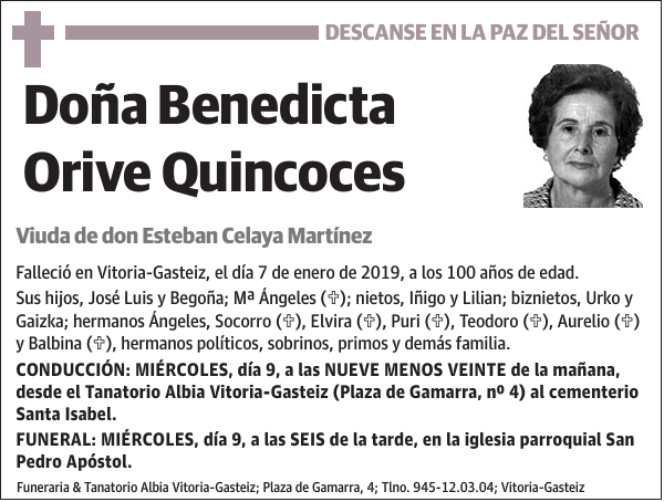 Benedicta Orive Quincoces