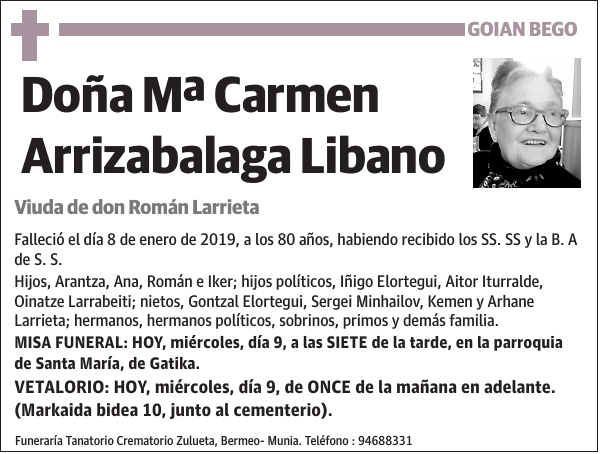 Mª Carmen Arrizabalaga Libano