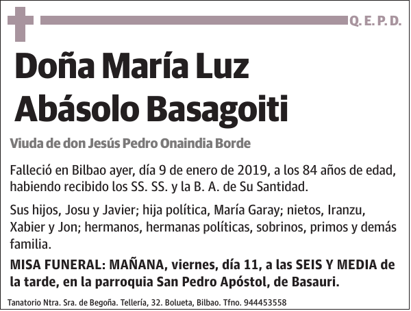 María Luz Abásolo Basagoiti