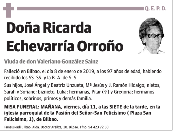 Ricarda Echevarría Orroño