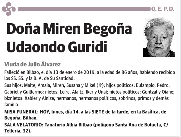 Miren Begoña Udaondo Guridi