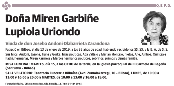 Miren Garbiñe Lupiola Uriondo