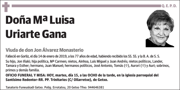 Mª Luisa Uriarte Gana