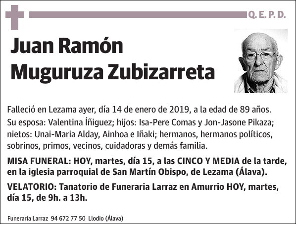 Juan Ramón Muguruza Zubizarreta