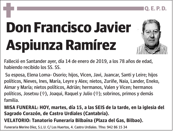 Francisco Javier Aspiunza Ramírez