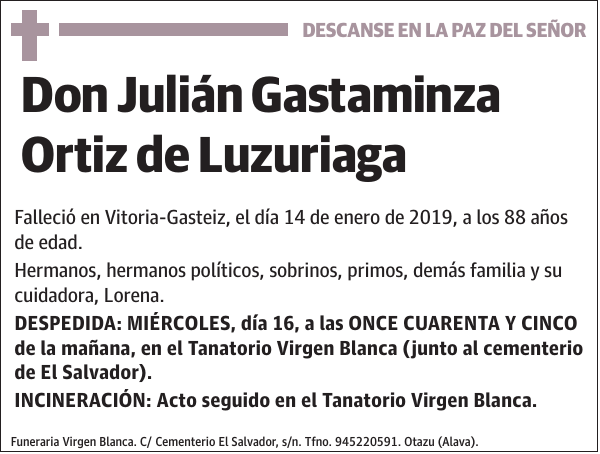 Julián Gastaminza Ortiz de Luzuriaga