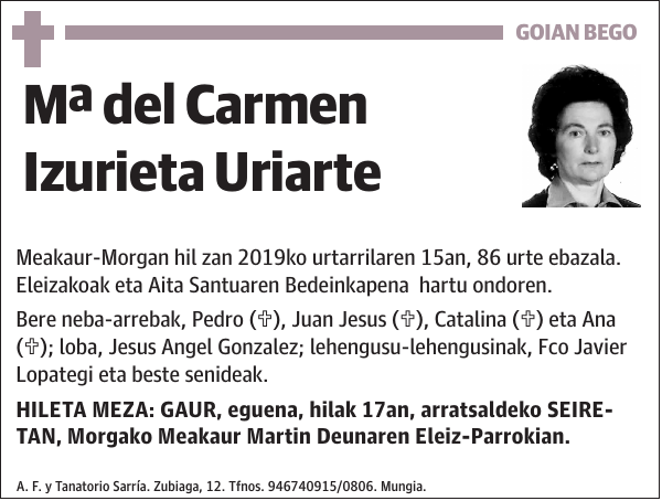 Mª del Carmen Izurieta Uriarte