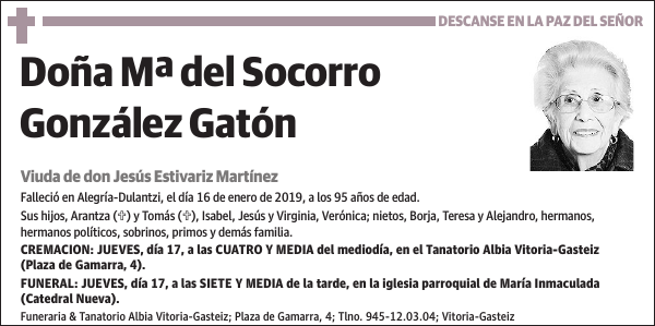 Mª del Socorro González Gatón