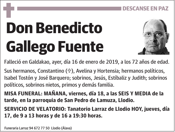 Benedicto Gallego Fuente