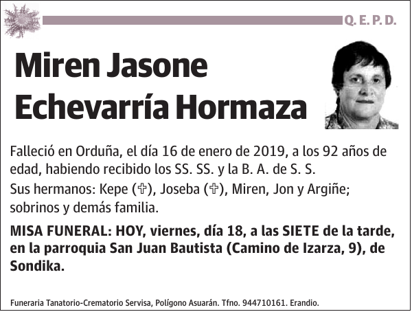 Miren Jasone Echevarría Hormaza