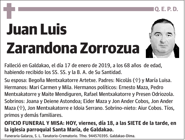 Juan Luis Zarandona Zorrozua