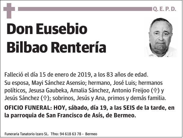 Eusebio Bilbao Rentería