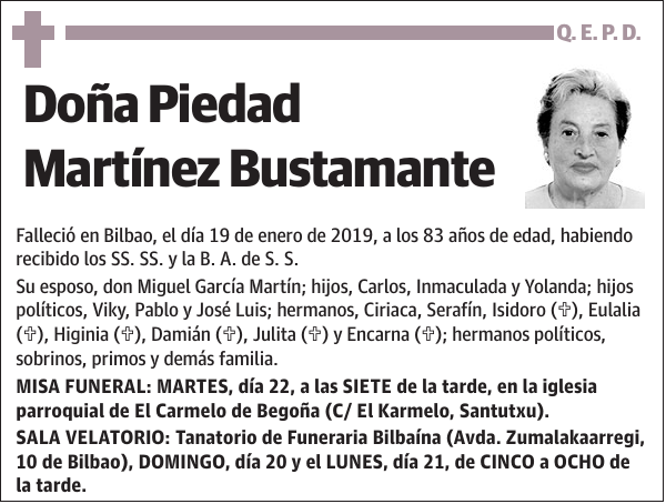 Piedad Martínez Bustamante