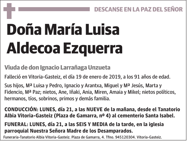 María Luisa Aldecoa Ezquerra