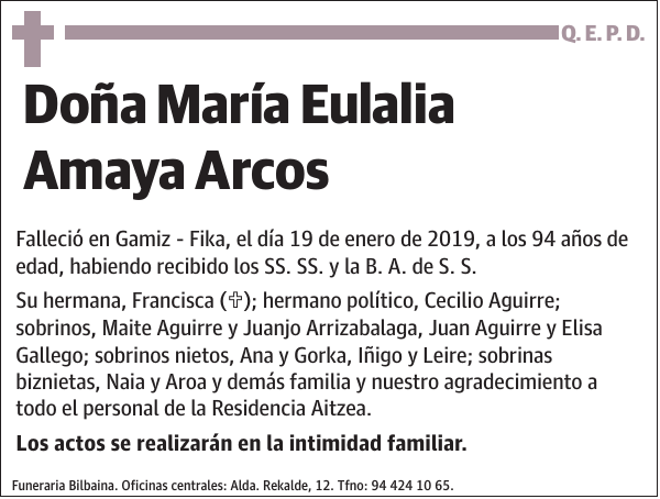 María Eulalia Amaya Arcos