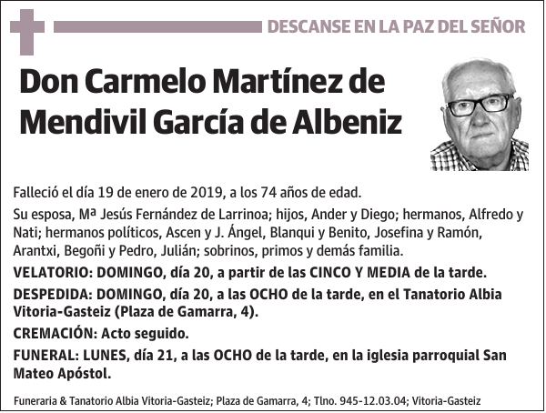 Carmelo Martínez de Mendivil García de Albeniz