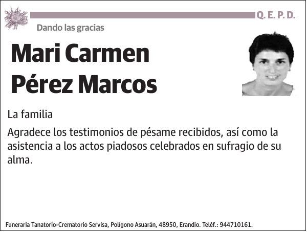 Mari Carmen Pérez Marcos