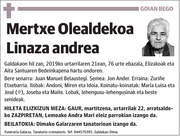 Mertxe Olealdekoa Linaza