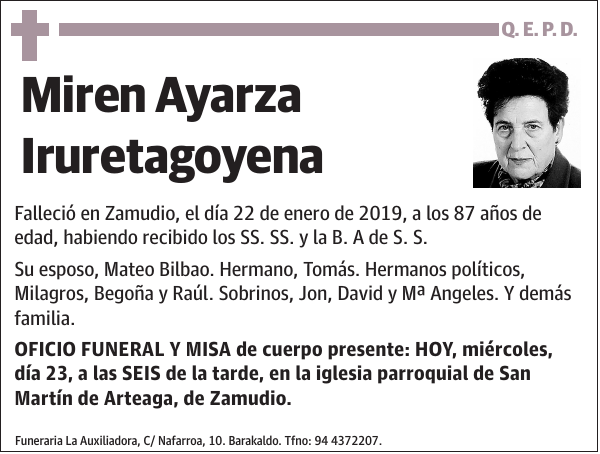 Miren Ayarza Iruretagoyena