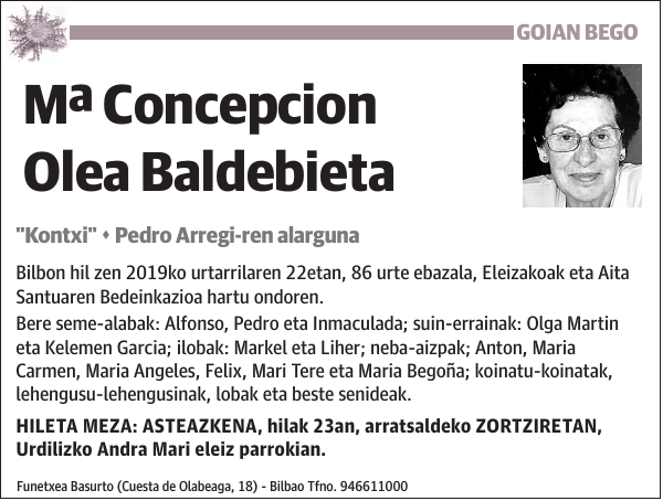 Mª Concepcion Olea Baldebieta