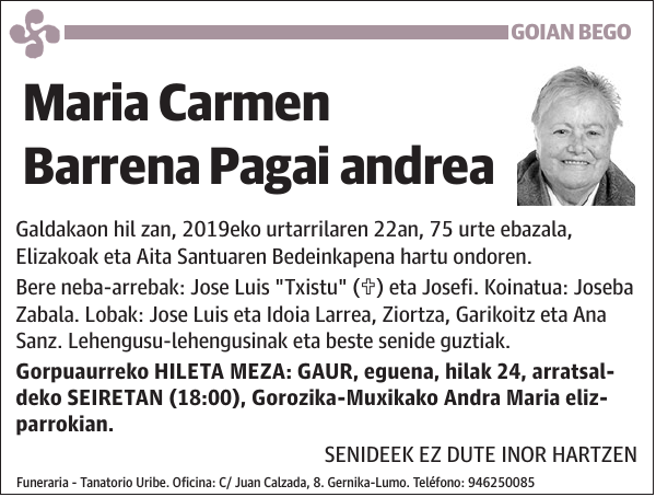 Maria Carmen Barrena Pagai