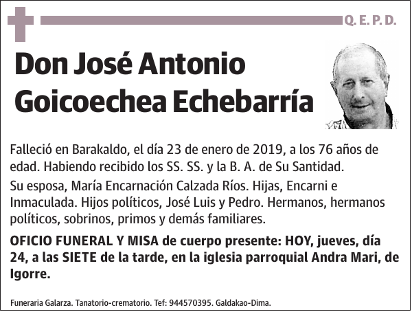 José Antonio Goicoechea Echebarría