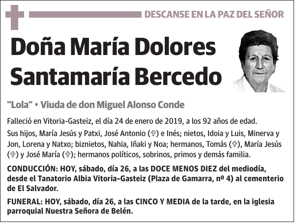 María Dolores Santamaría Bercedo