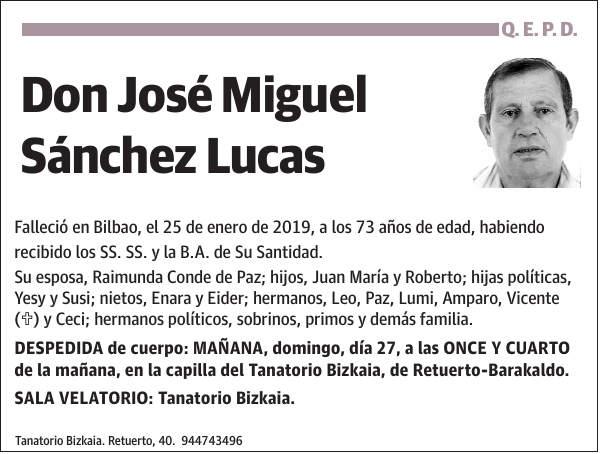 José Miguel Sánchez Lucas