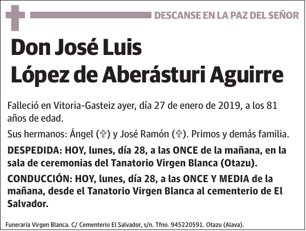 José Luis López de Aberásturi Aguirre