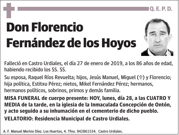 Florencio Fernández de los Hoyos