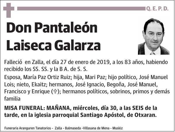 Pantaleón Laiseca Galarza