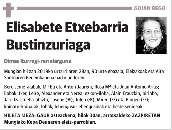 Elisabete Etxebarria Bustinzuriaga